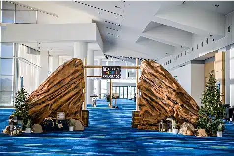 Display in a convention center