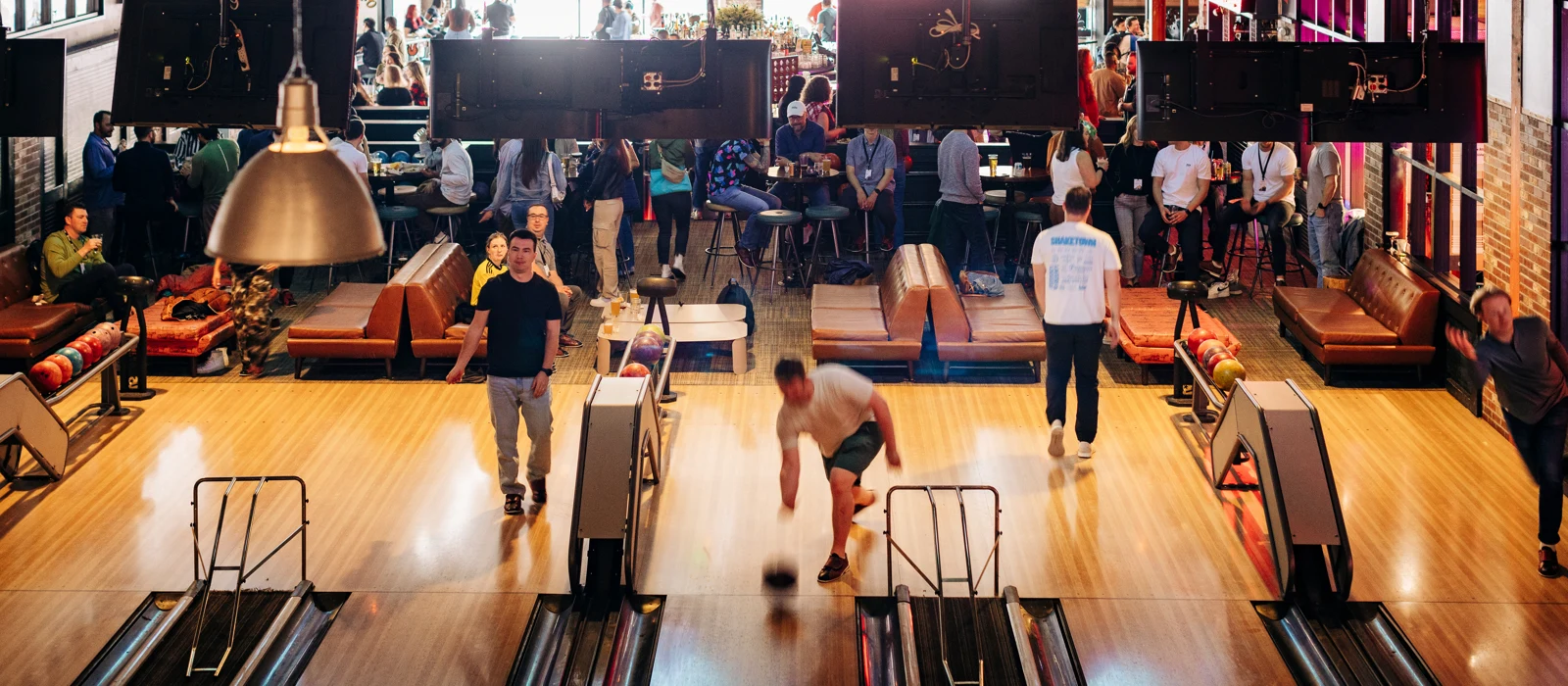 Anywhere 12-wide Bowling at a team building event