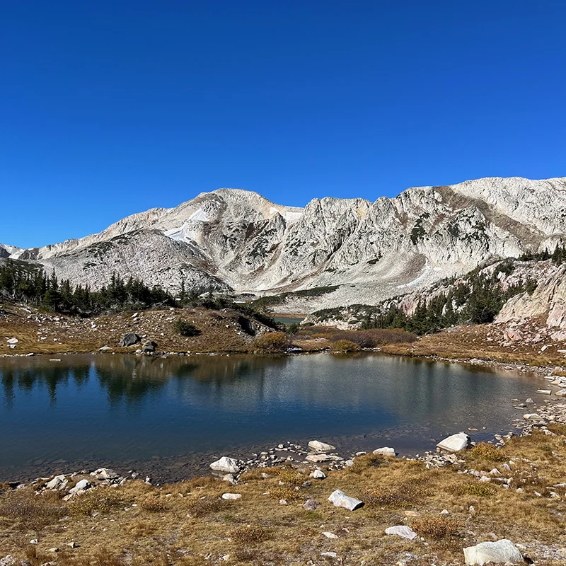 Breckenridge-lake-2 a sunny day at a mountain lake in Breckenridge