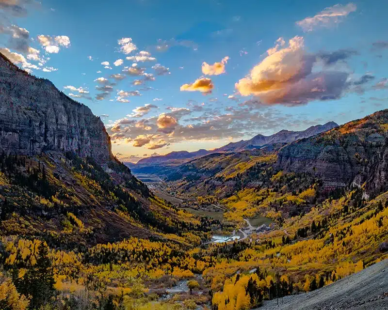 telluride_124958106 scenic canyon view near Telluride, Colorado in the fall
